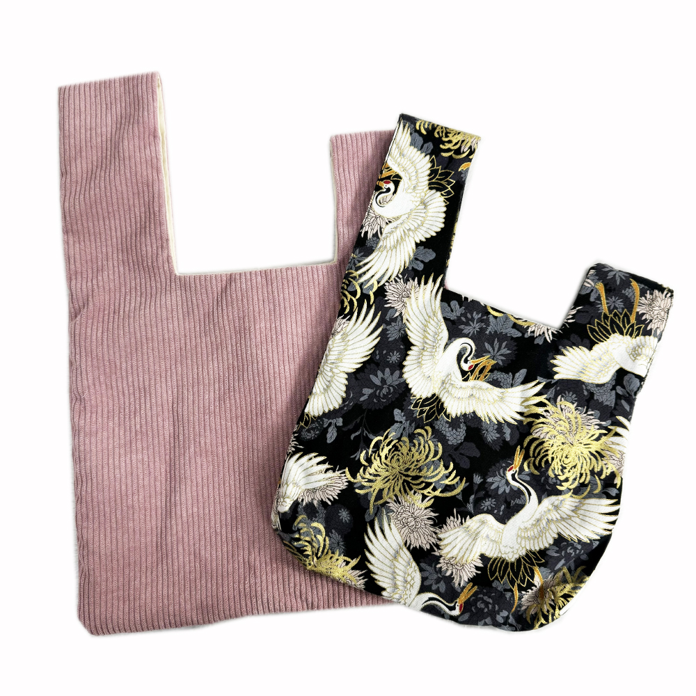 corduroy knot wristlet foldable carry on bag