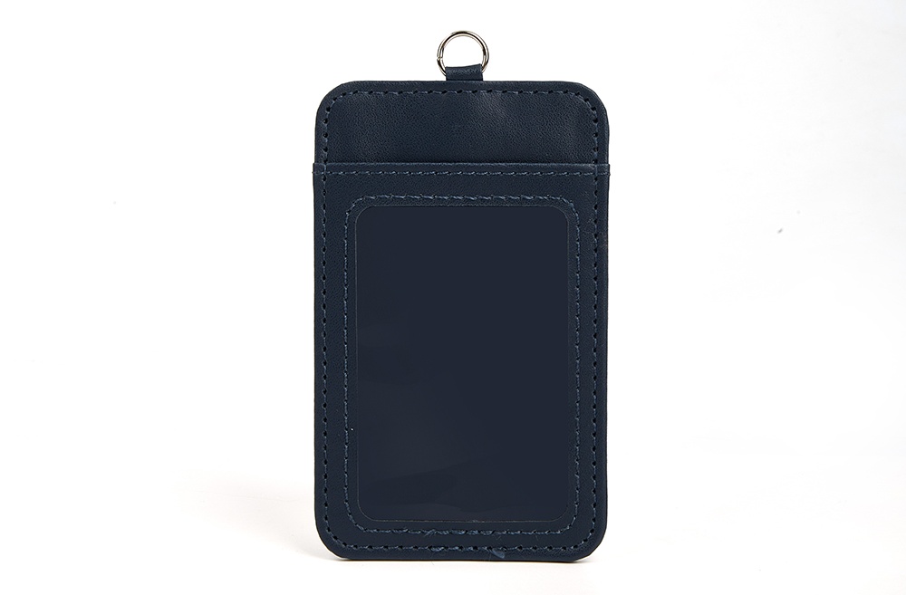 navy blue identification card holder