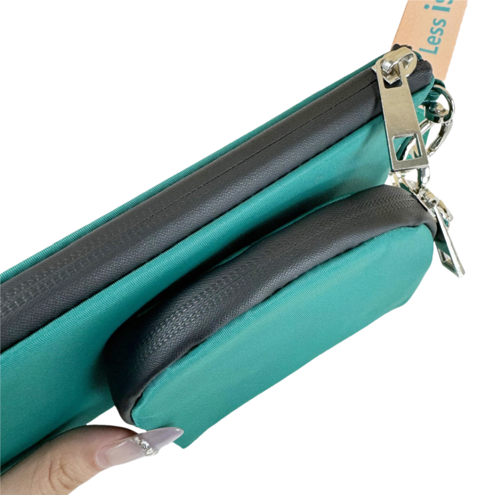 phone bag and coin bag keychain​ dual bag, with customized wristlet keychain​