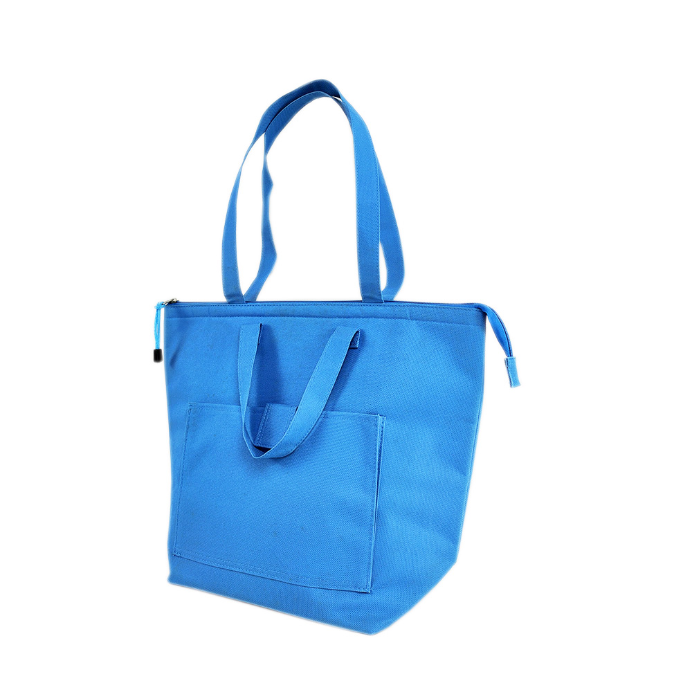 a tote with insulated compartment with handle,high quality carrying cooler bags! fresh produce cooler bag manufacture made in china.