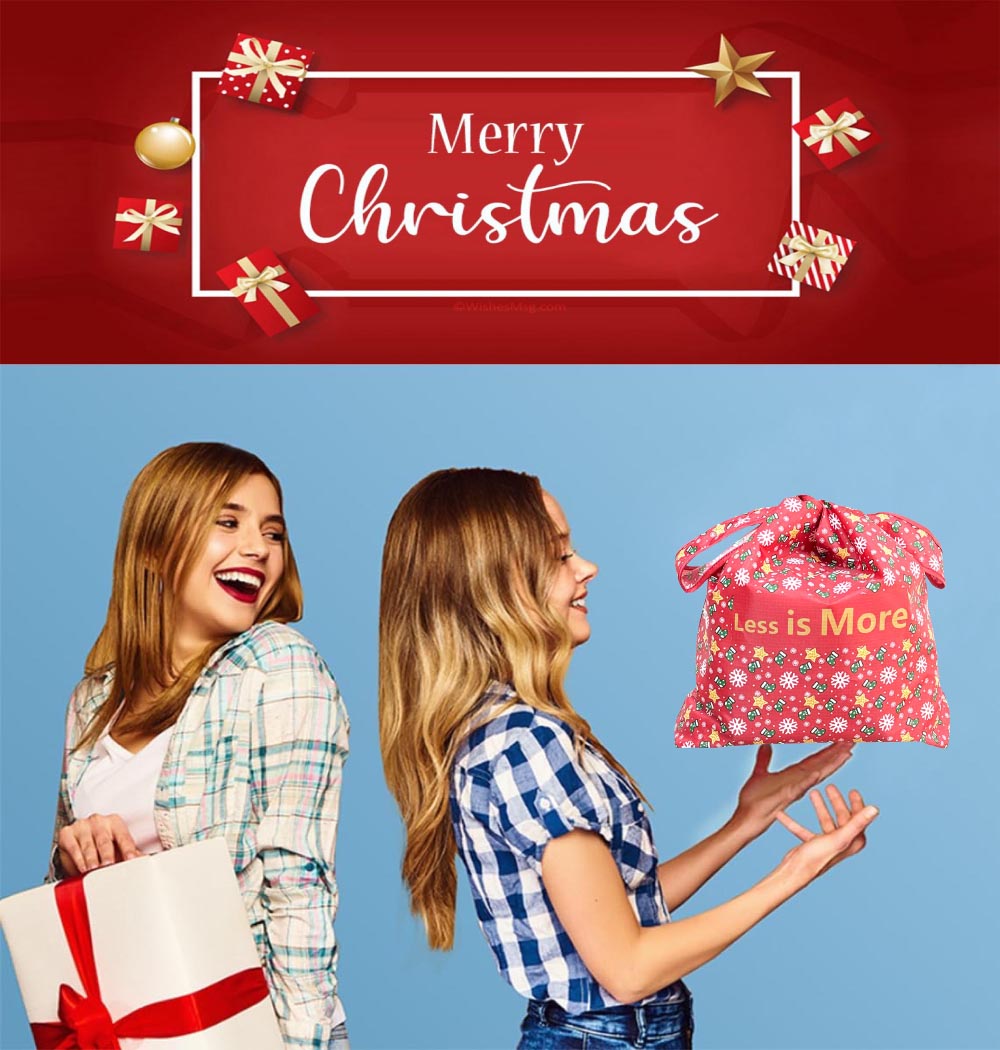 Christmas style folding shopping bags
