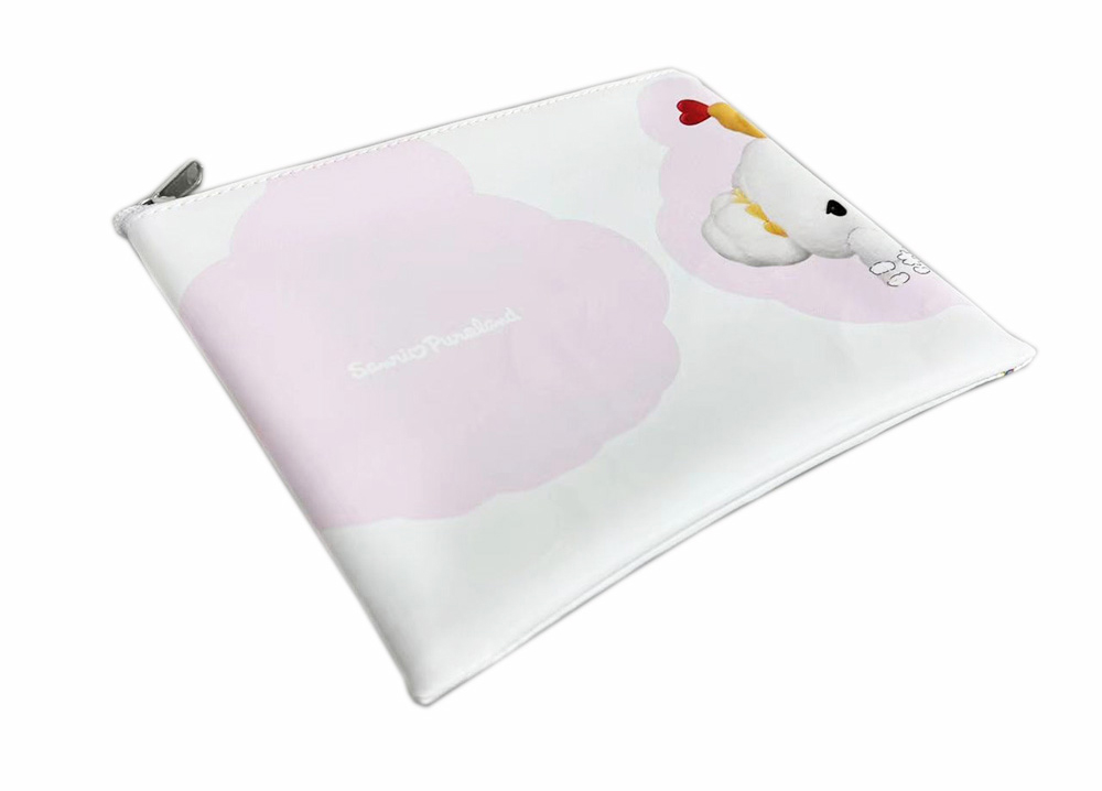 PU waterproof document bag for pencils with zip up pencil pouch