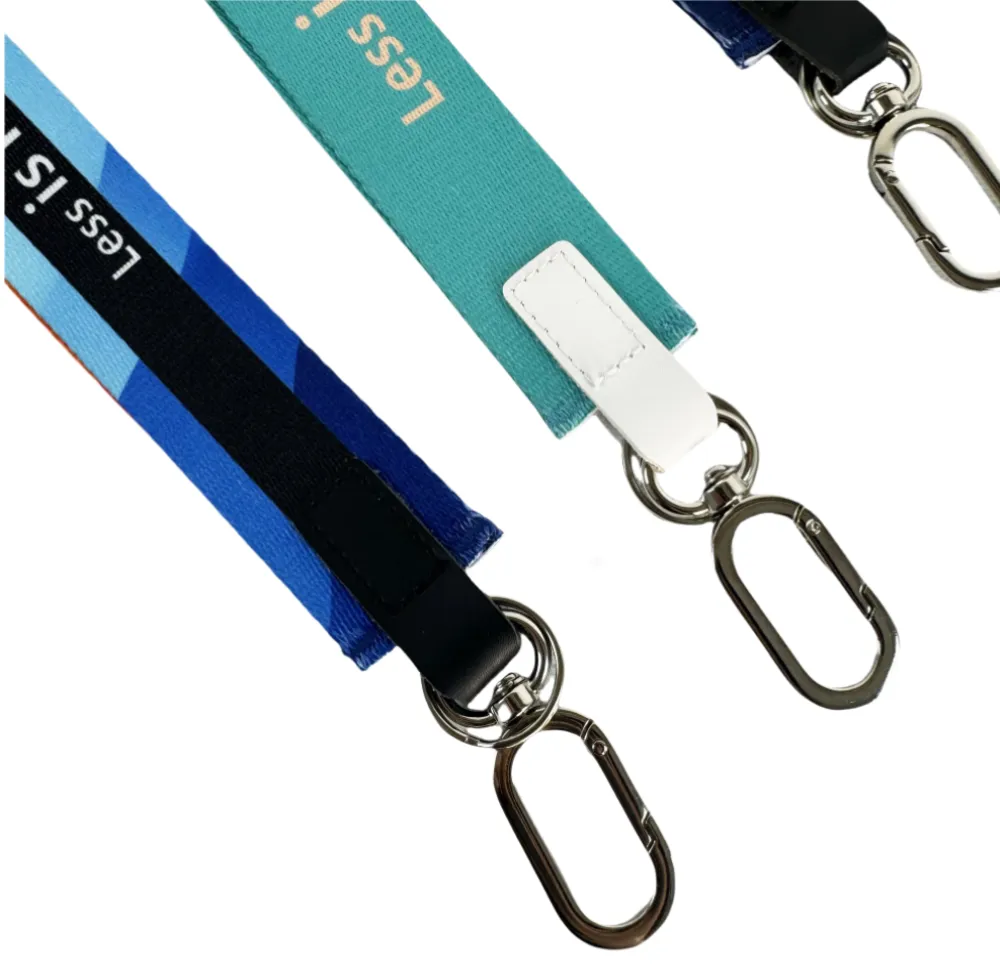Narrow leather keychain strap