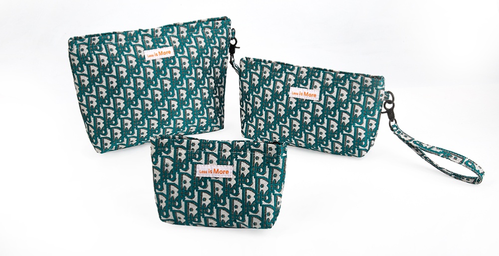 three size fabric makeup case set