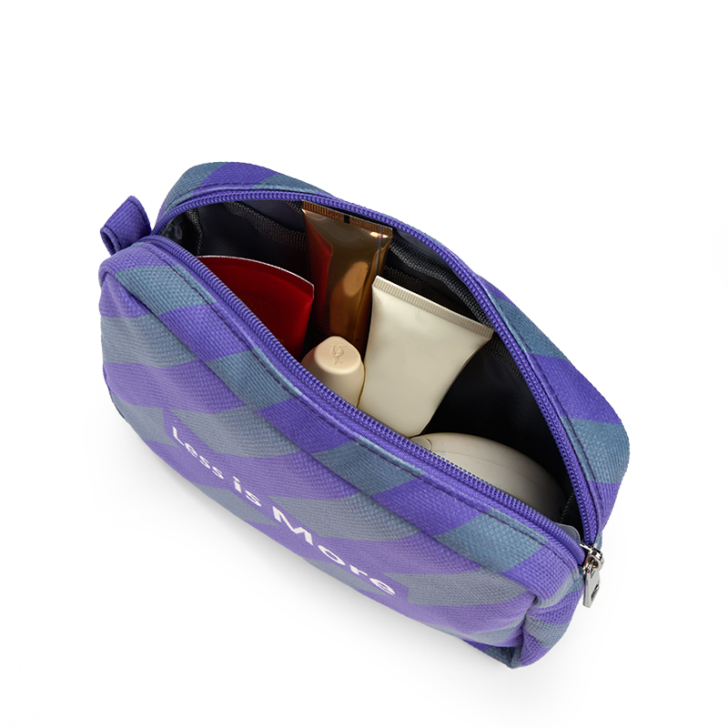 The inside of cute cosmetic pouch.