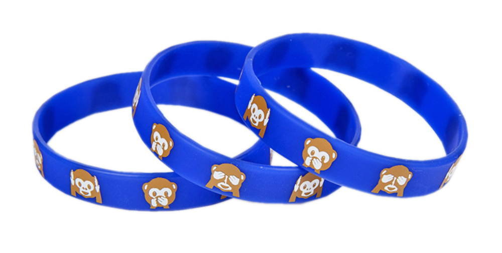 printing logo 24hour wristbands rubber bracelets