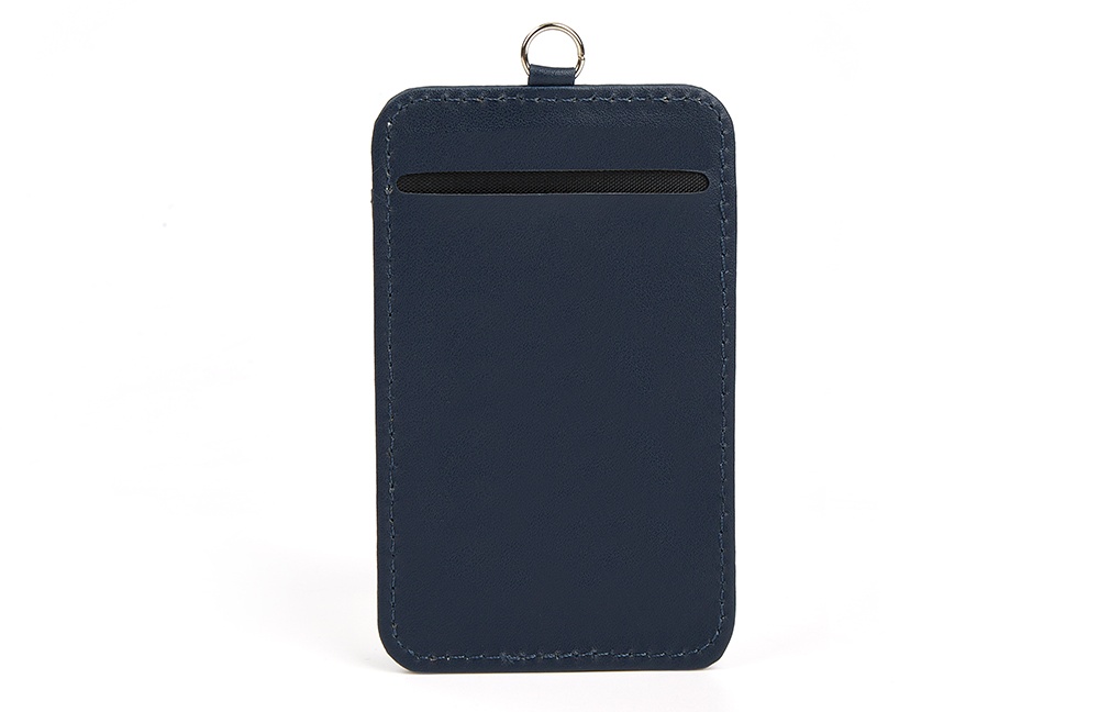 navy blue identification card holder