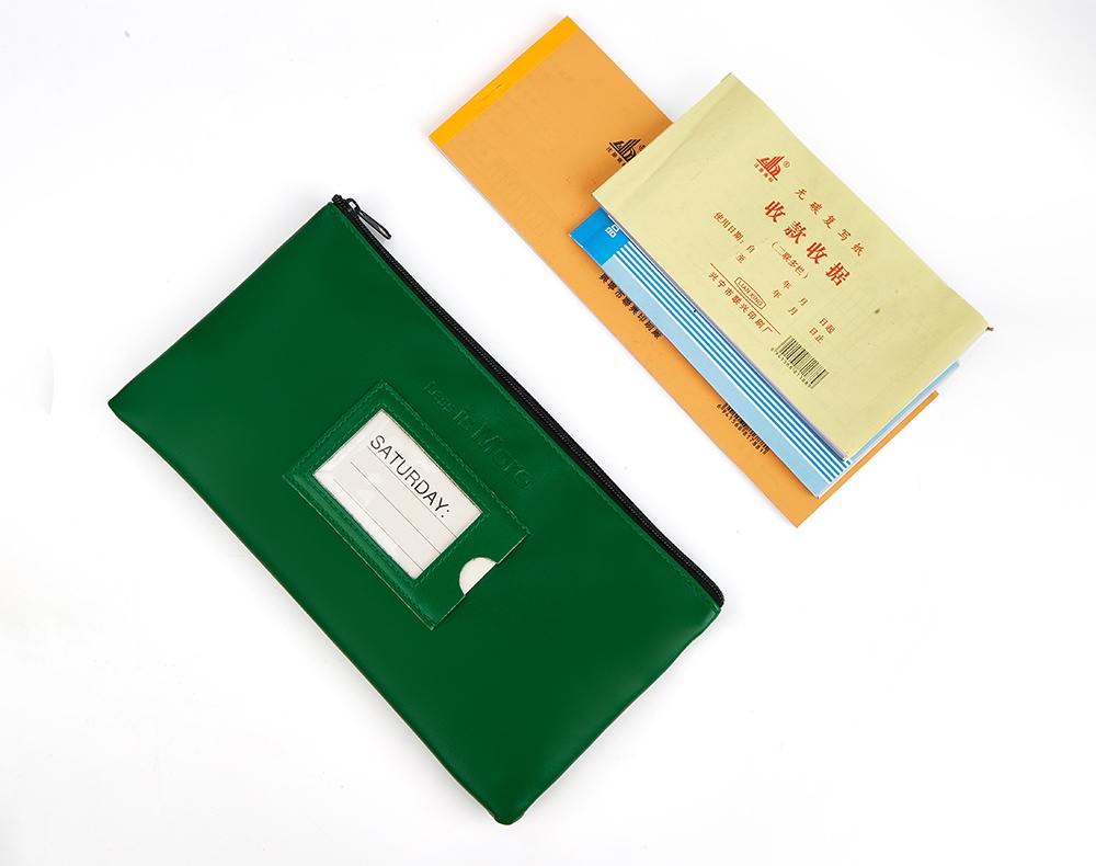 faux leather document storage bag