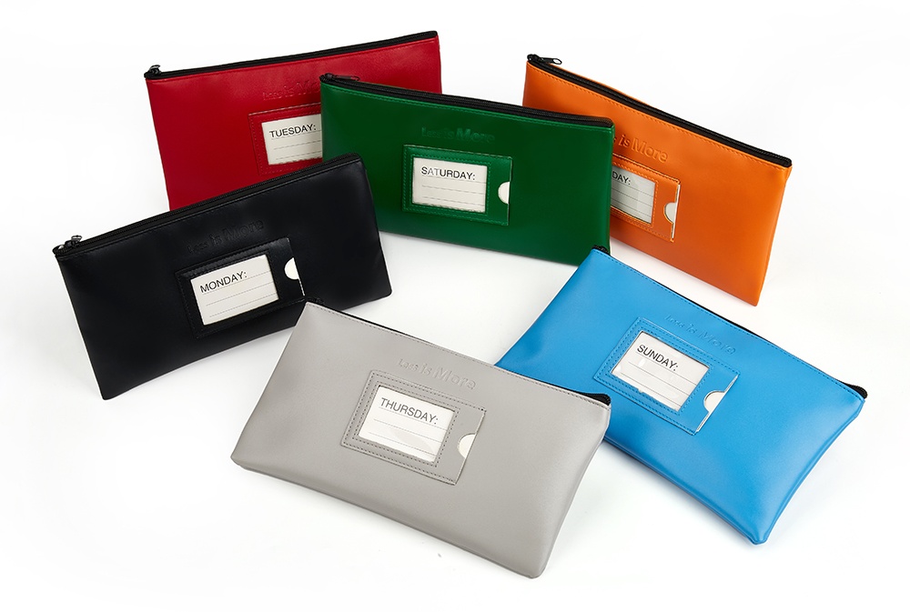 faux leather document storage bag