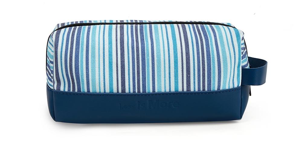 boxy fabric zipper cosmetic handbag