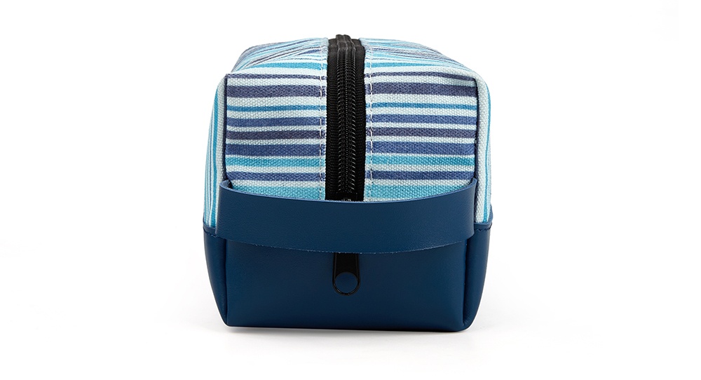boxy fabric zipper cosmetic handbag
