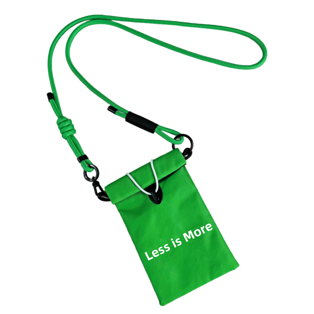 The green phone crossbody bag with green strap,custom LOGO.