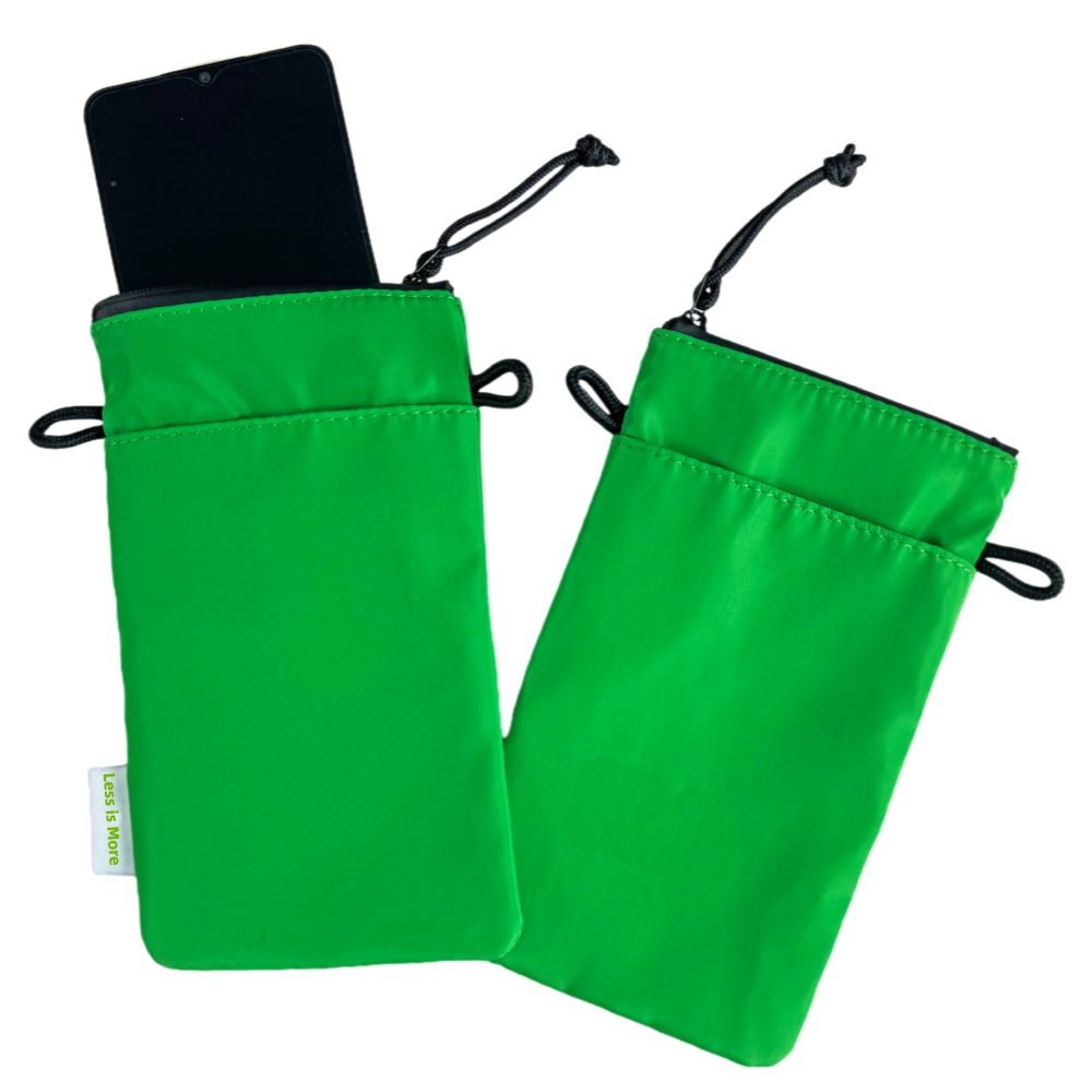 The phone crossbody bag made of polyester fabric, minimalist style.