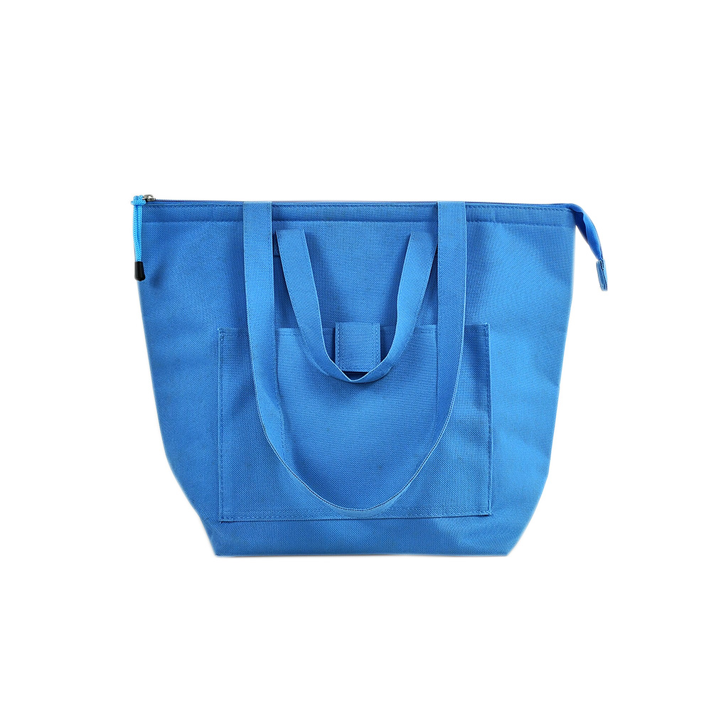 a tote with insulated compartment with handle,high quality carrying cooler bags! fresh produce cooler bag manufacture made in china.