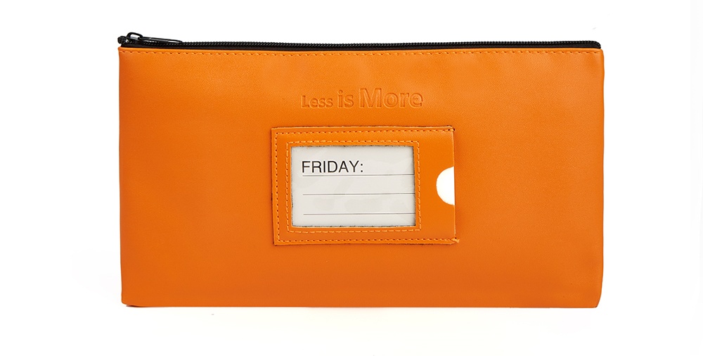 faux leather document storage bag