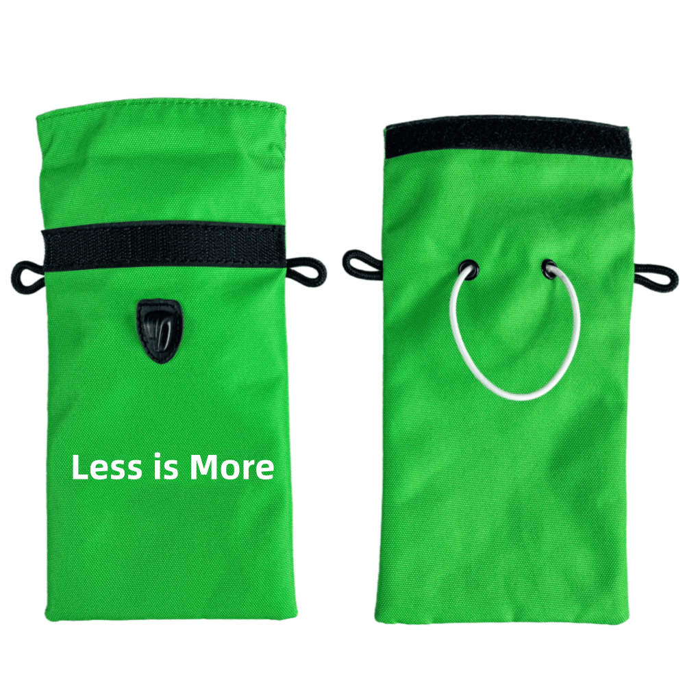 The front and back of bag phones.