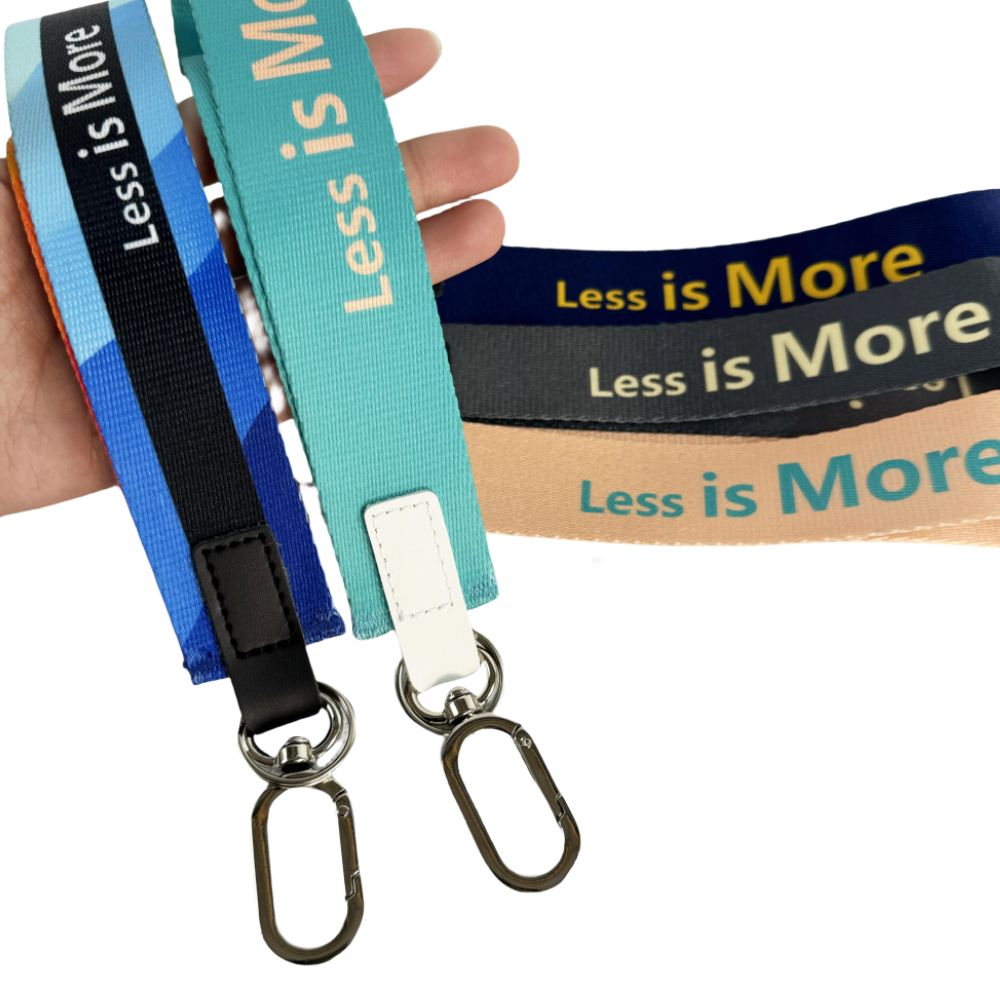 Narrow leather keychain strap