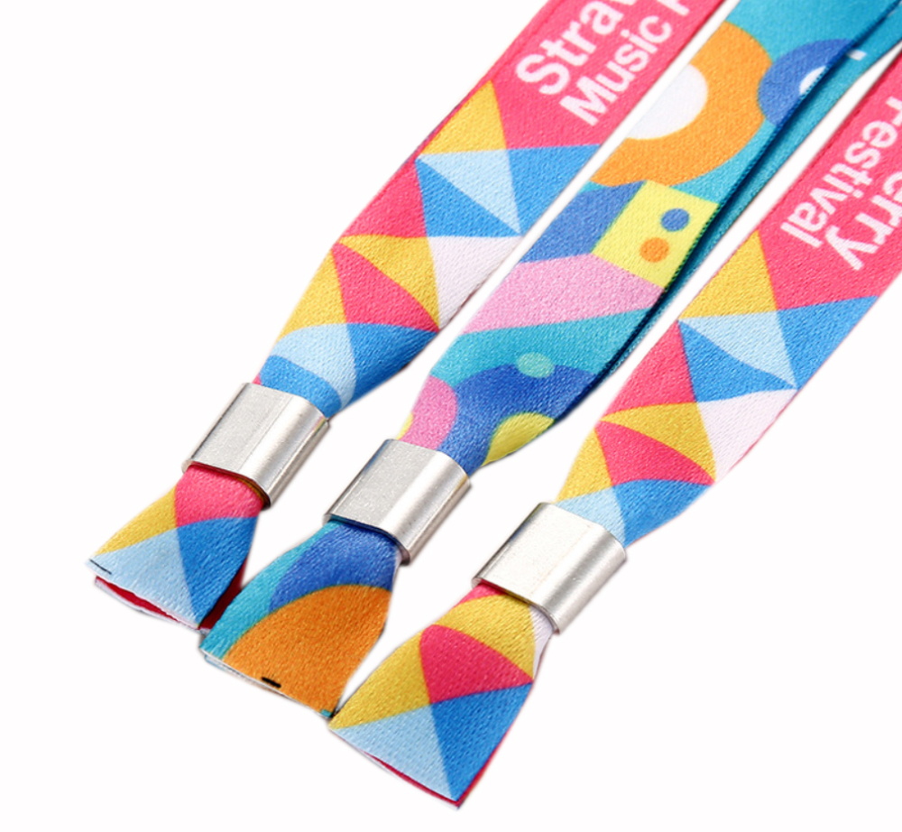 colorful fabric wristbands for party events,bulk wristbands supplier