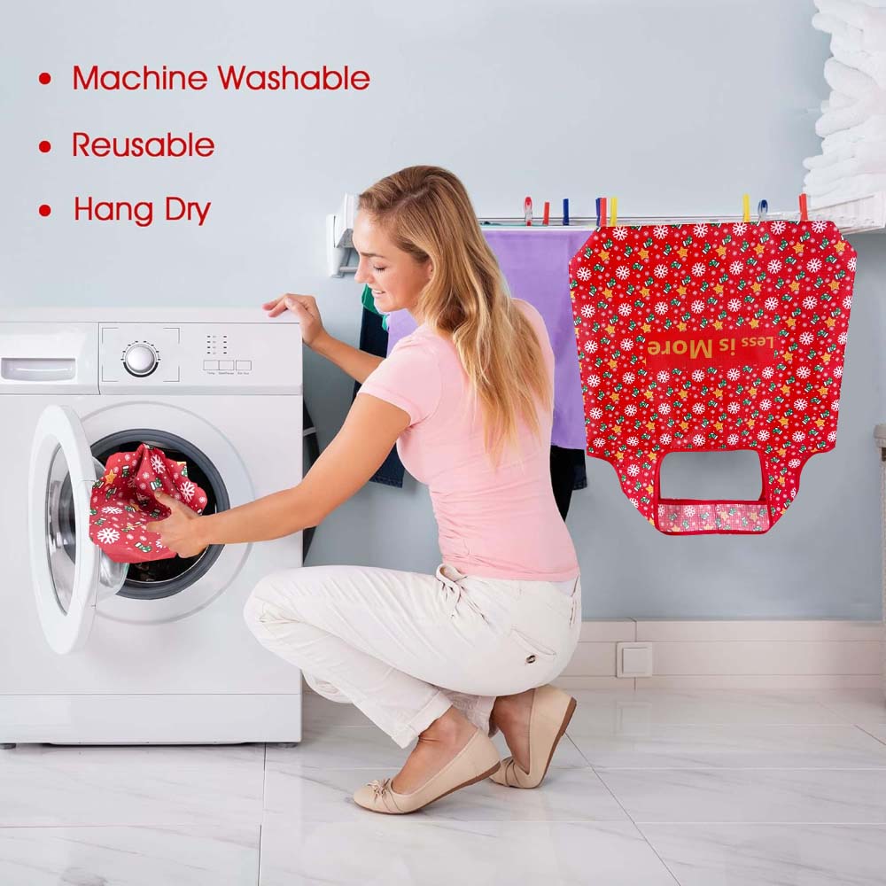 Christmas style folding shopping bags
