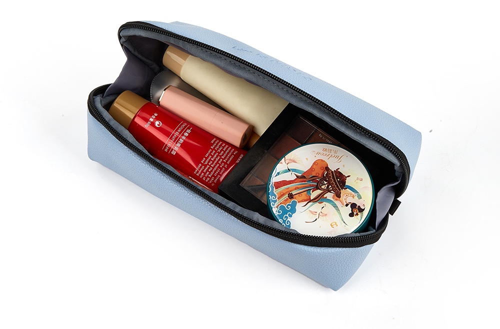 boxy zipper cosmetic travel bag