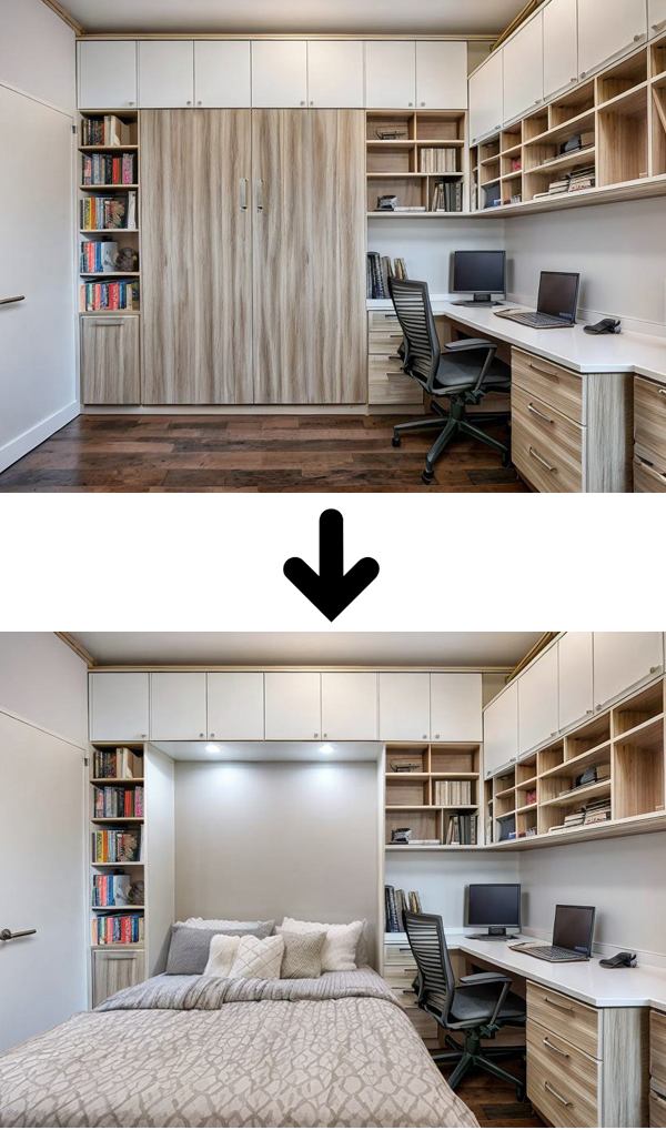 Heavy-duty invisible bed folding hinge