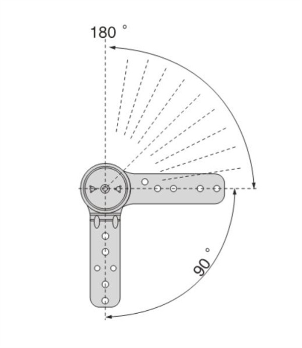 Furniture hardware for adjustable sofa headrest