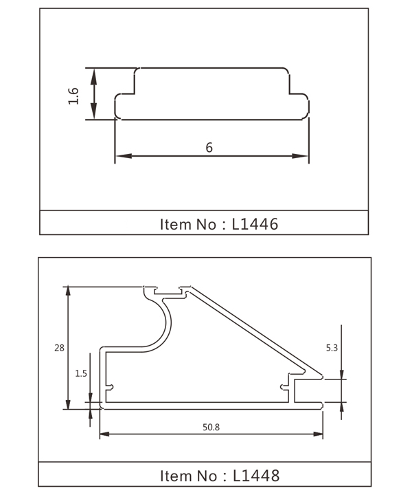 Cabinet aluminum frame edging strip