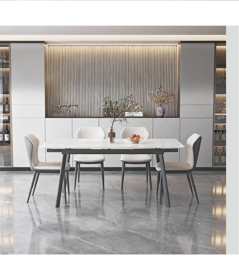 Telescopic table frame with multi-section sliding extension system