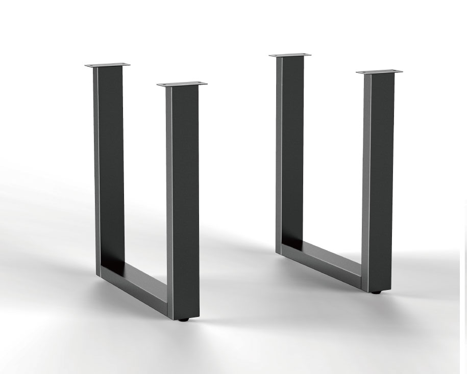 Industrial iron table base for dining table