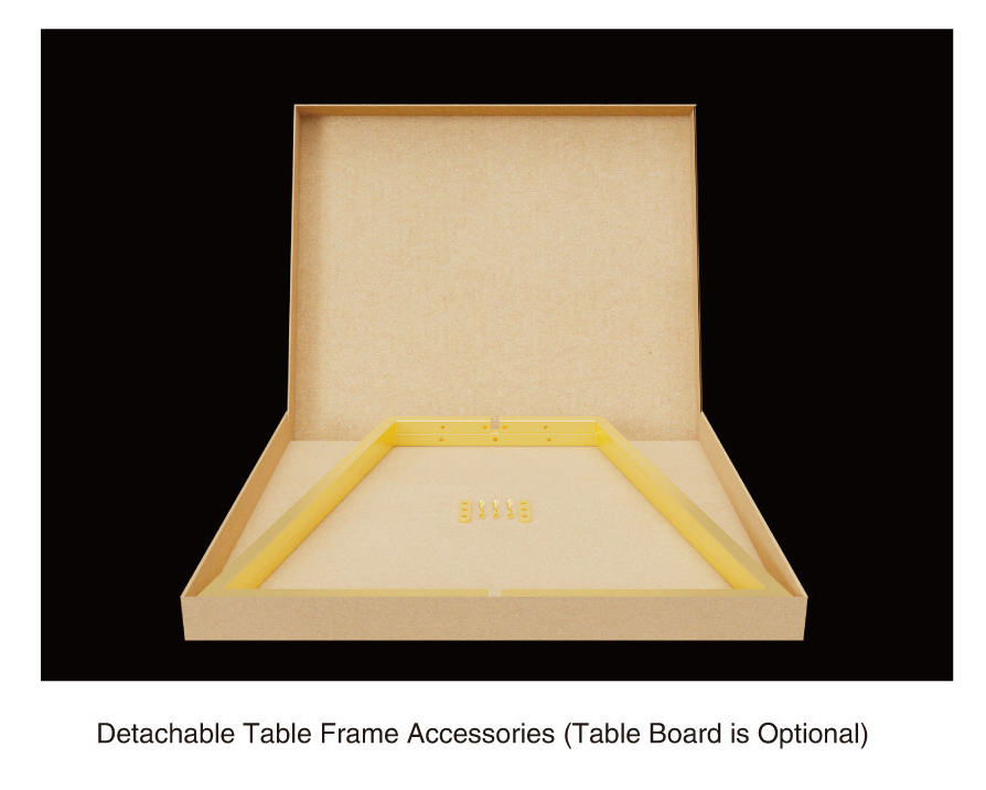 Flat-pack round table iron base