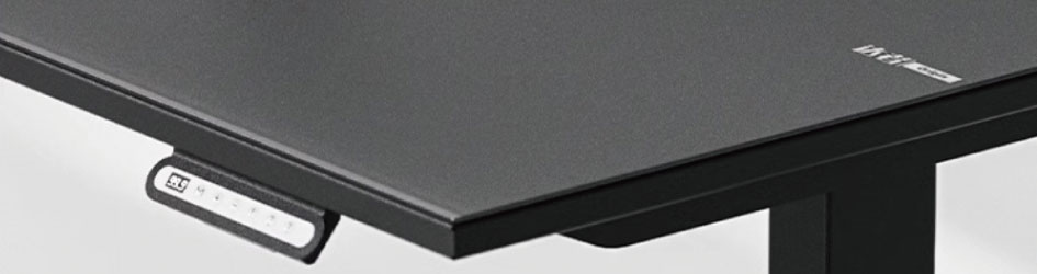 Electric standing desk base for sit stand workstation setups