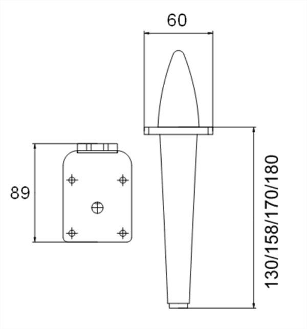 Modern iron furniture feet for home furniture