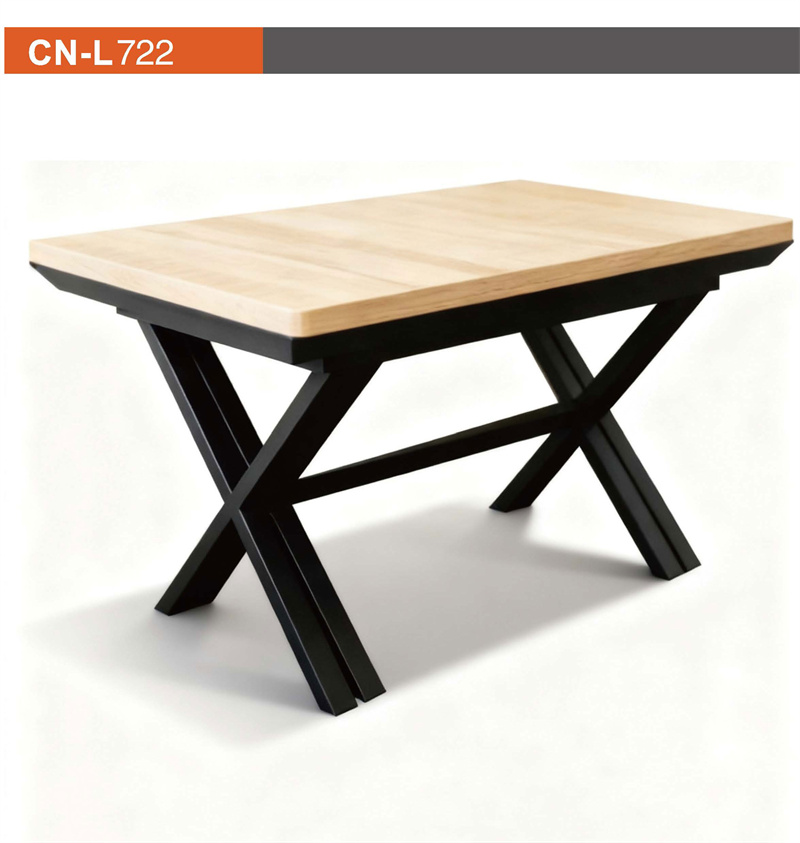 Telescopic table frame with heavy-duty sliding rails