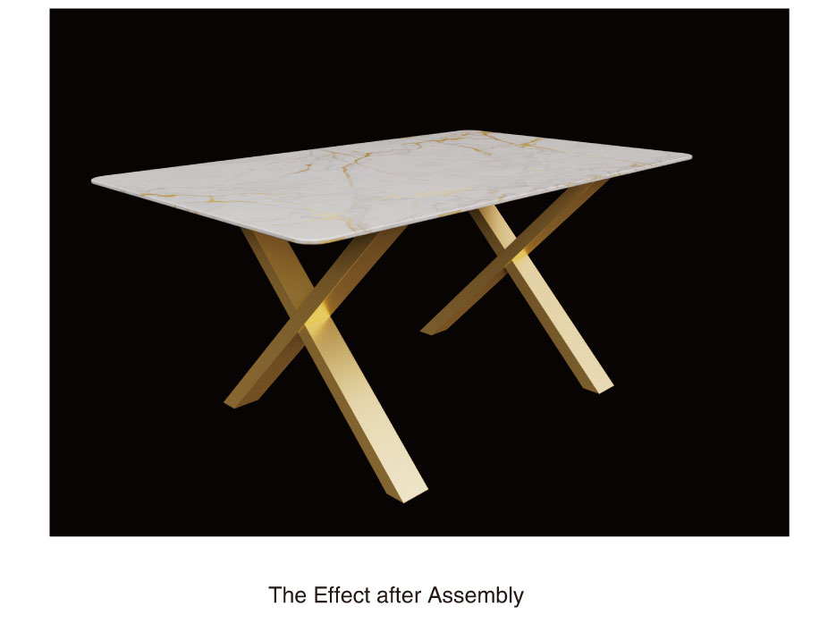 Modern iron table base for marble dining table