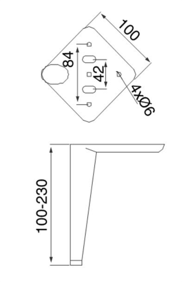 Modern furniture legs steel base