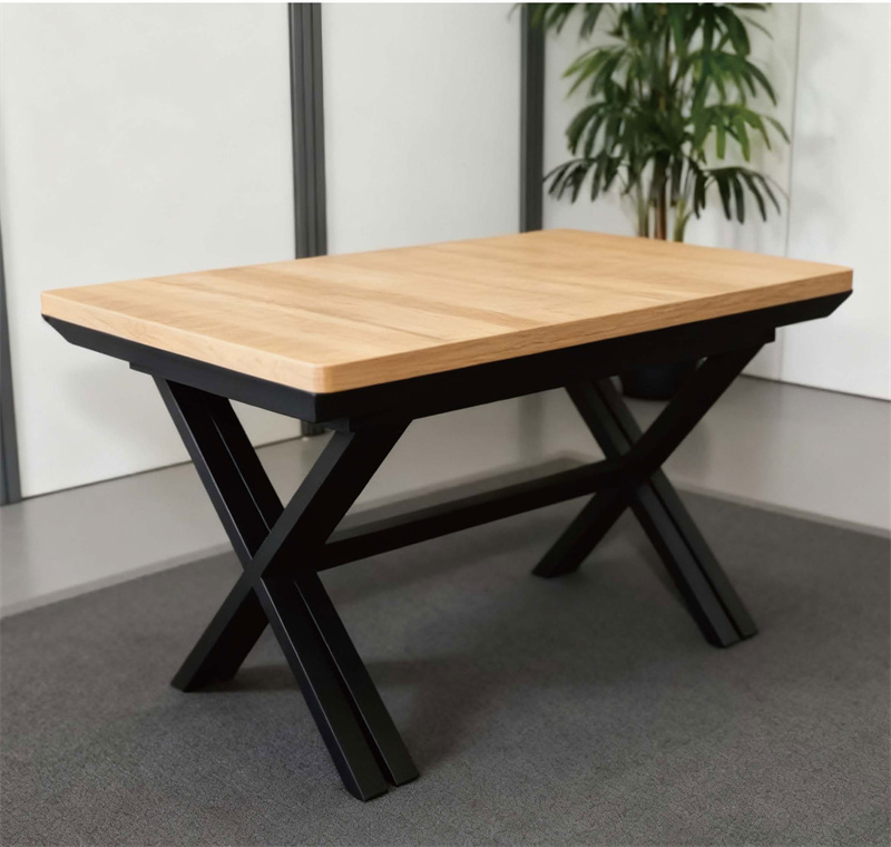 Extra long extendable table frame for large dining tables