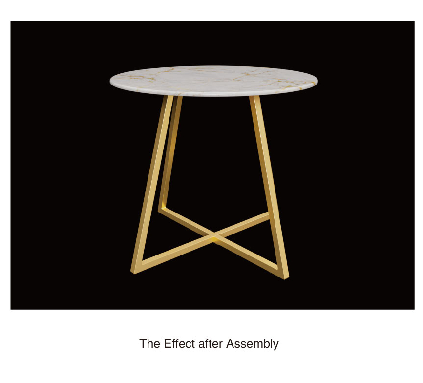 Heavy-duty steel base for round coffee table