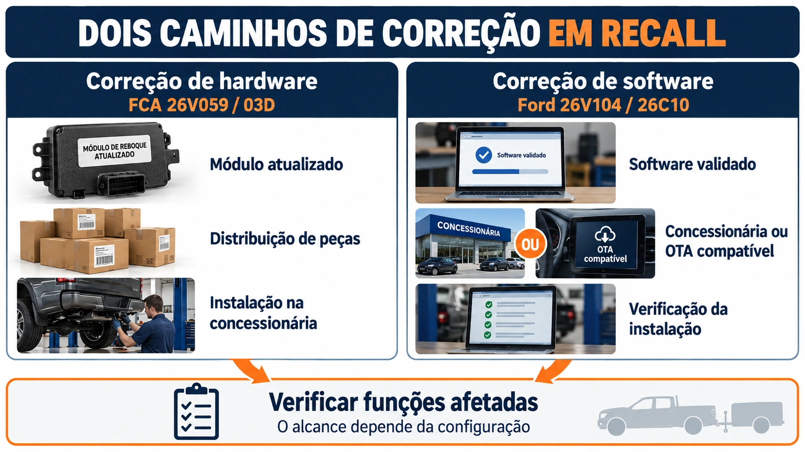 Técnico diagnosticando sistemas elétricos de segurança do conjunto