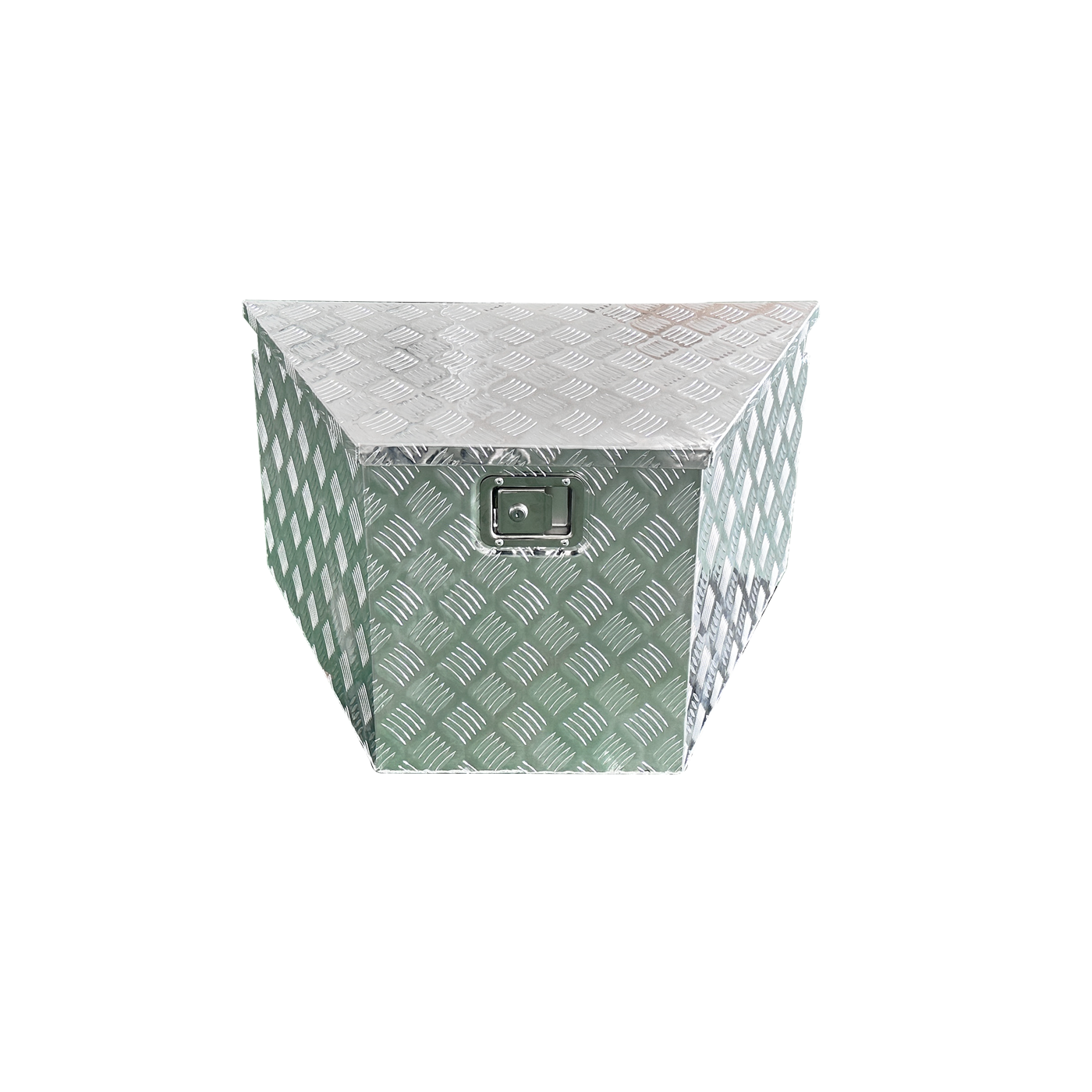 GDA006 tapered aluminum trailer tongue tool box with checker plate body