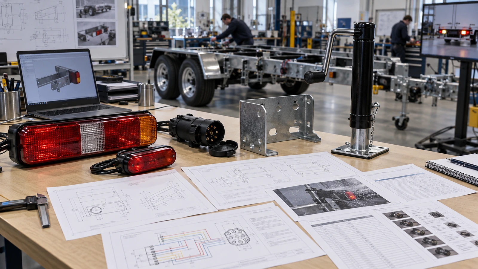 Trailer component interface documentation for software-integrated towing systems