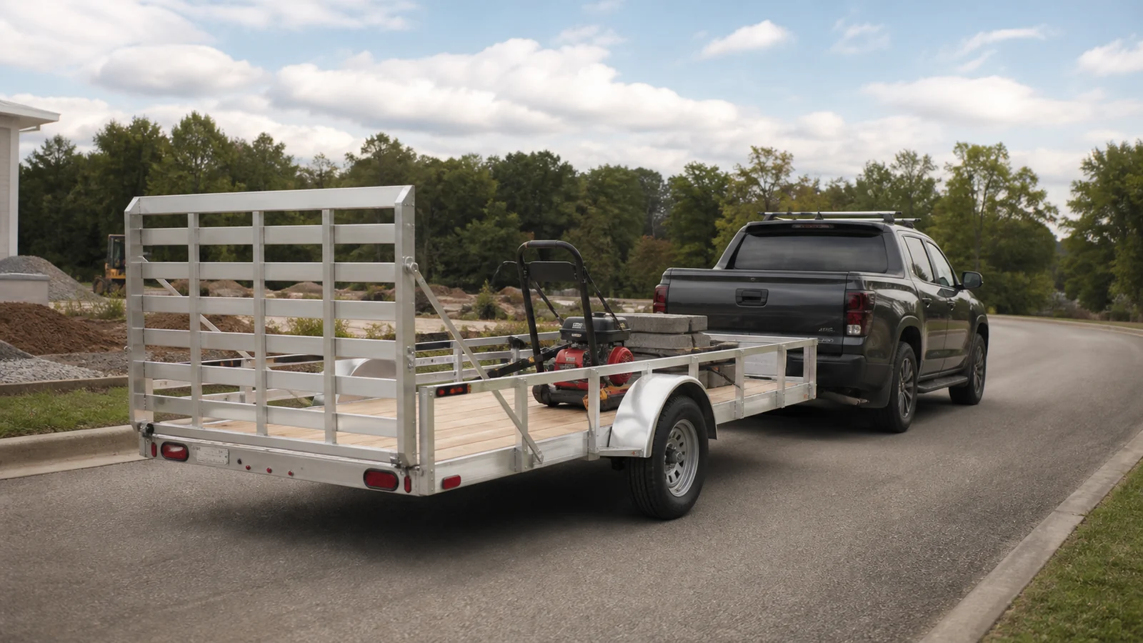 Lightweight modern trailer designed for easier towing and improved payload efficiency
