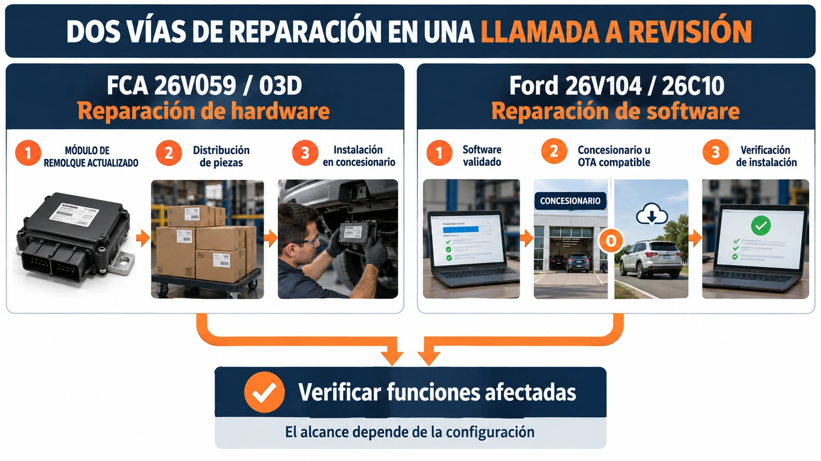 Técnico diagnosticando los sistemas eléctricos de seguridad del conjunto