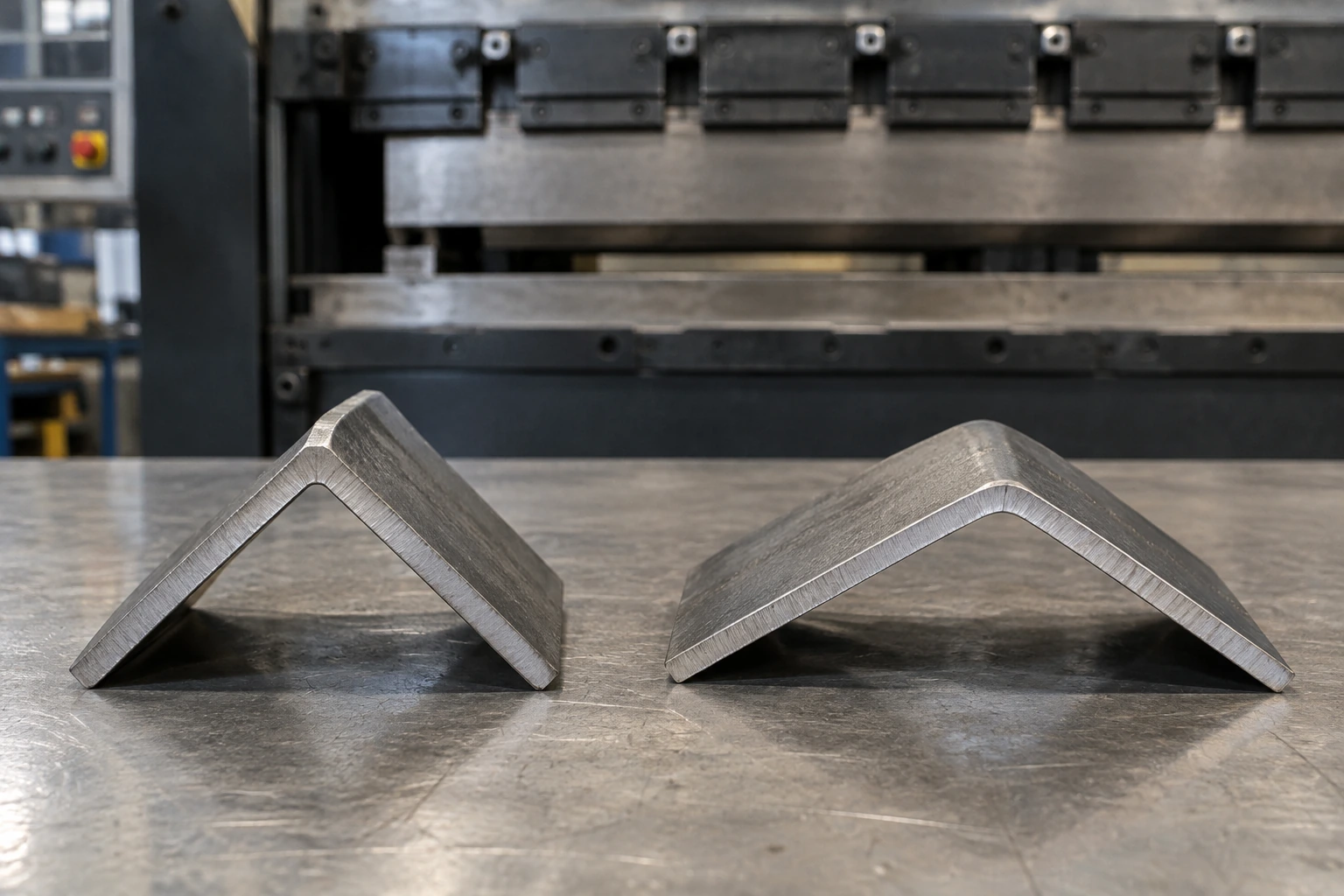 Increased springback when press-brake forming high-strength steel trailer components