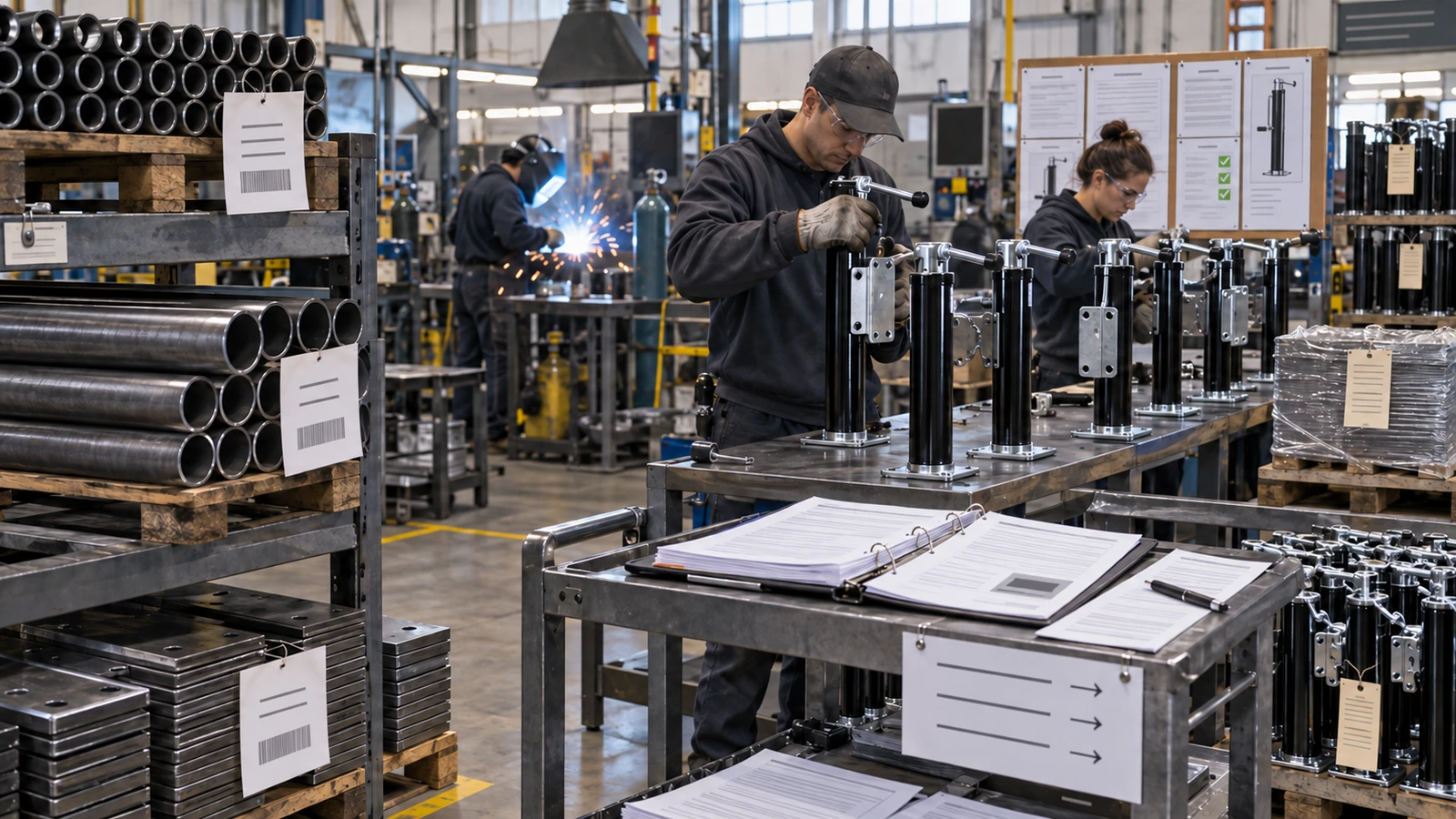 Trazabilidad de materiales y lotes de producción en la fabricación de gatos para remolques
