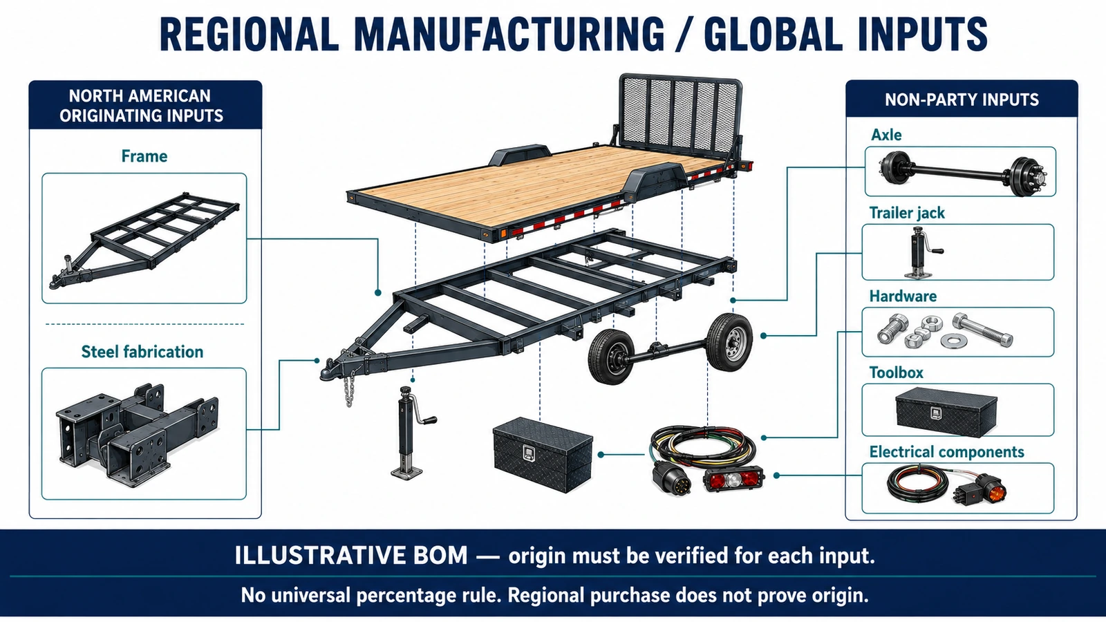 North American and non-party inputs in trailer manufacturing
