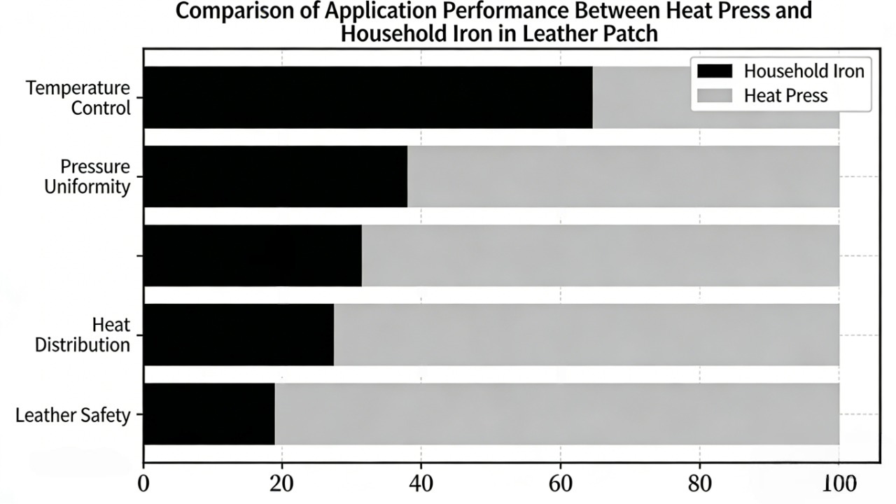 Visual Comparison: Heat Press vs. Household Iron