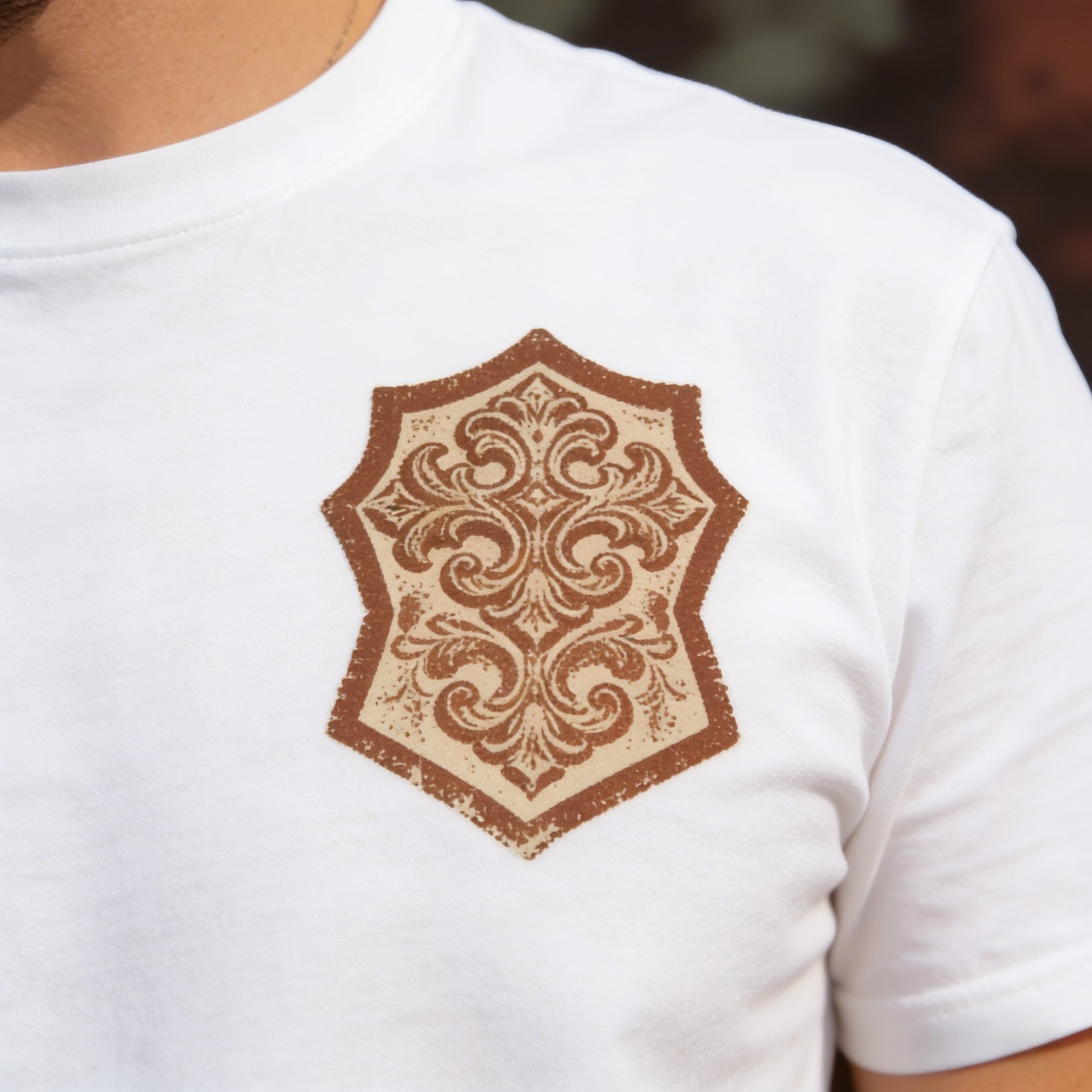 Perfect Iron-On Matches on chest area