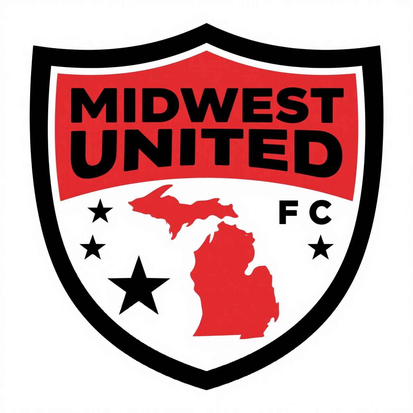 Explore the Midwest United FC logo, a striking emblem that embodies the essence of soccer in the Midwest