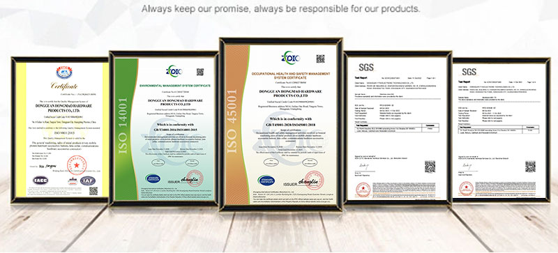 certificated- such as ISO90001