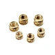 Hot Sale M1.4 M1.6 M2 M3 M4 M5 M6 Brass Heat Set Inserts for Plastic Parts Metric knurled Nuts Insert for 3D Printing Components.